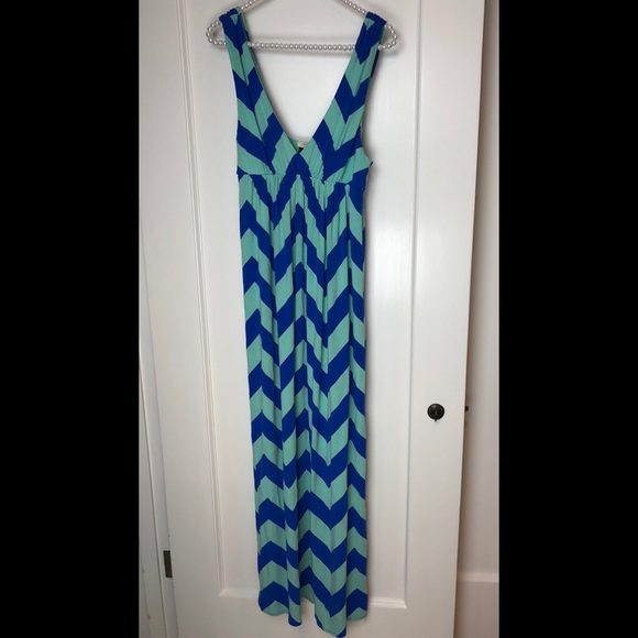 J. Crew Dresses & Skirts - J. Crew Mint Purple Chevron Tank Maxi Dress
